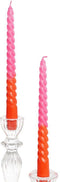 Rex Dip dye spiraalkaarsen set van 4 - Roze - Kaars