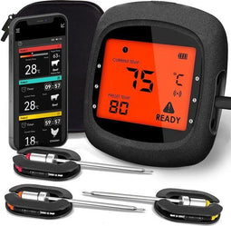 MostEssential PRO-3 Digitale Vleesthermometer - BBQ Thermometer - Draadloos met App - Bluetooth 5.0