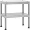 vidaXL BBQ-rookoven met tafel gegalvaniseerd staal