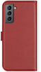 Selencia Galaxy S21 Plus - Echt Lederen Bookcase - Ruimte voor 3 pasjes - Rood