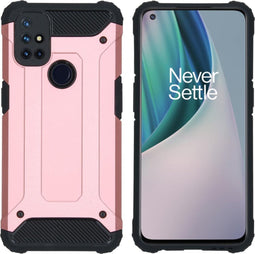iMoshion Hoesje Geschikt voor OnePlus Nord N10 5G Hoesje - iMoshion Rugged Xtreme Backcover - Rosé