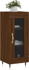 vidaXL - Dressoir - 34,5x34x90 - cm - bewerkt - hout - bruin - eikenkleur