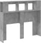 Hoofdeinde met LED 120x18,5x103,5 cm bewerkt hout betongrijs