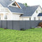 Coast Tuinscherm Set van 2 Panelen 123 × 123 cm – Grijs – Privacy Scherm met Grondpennen voor Airco,
