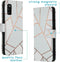 iMoshion Hoesje Geschikt voor Samsung Galaxy A41 Hoesje Met Pasjeshouder - iMoshion Design Softcase Bookcase - Wit / Meerkleurig / Goud / White Graphic