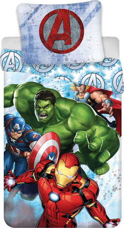 Marvel Avengers - Dekbedovertrek - Heroes - Eenpersoons - 140 x 200 + 70 x 90 cm - Katoen