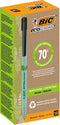 Balpen bic ecolutions media clic bio-based m zwart | 12 stuks
