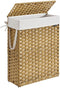 Wasmand - Grote Capaciteit 55 l - Synthetisch Rotan - Pastelgeel