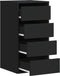 vidaXL - Ladekast - 40x41x76 - cm - bewerkt - hout - zwart