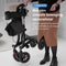 Safe Age® Rollator - Lichtgewicht opvouwbaar - Gevoerde zitting en rugleuning - Zwart