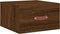 vidaXL - Nachtkastjes - 2 - st - wandgemonteerd - 35x35x20 - cm - bruin - eikenkleur