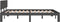 vidaXL - Bedframe - massief - hout - grijs - 135x190 - cm