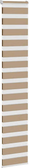 vidaXL - Zebra - Blind - 40x230 - cm - stofbreedte - 35,9 - cm - polyester - zandbruin