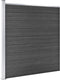 vidaXL - Schuttingpanelenset - 353x186 - cm - HKC - zwart