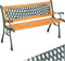 tectake® Gietijzeren Tuinbank - Nostalgisch Ontwerp - Stevig en Waterbestendig - Bruin - 128 x 51 x 73 cm