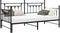 vidaXL - Ligbed - Met - Uittrekbed - Zwart - 90x190 - cm - Staal