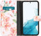 iMoshion Hoesje Geschikt voor Samsung Galaxy S22 Hoesje Met Pasjeshouder - iMoshion Design Softcase Bookcase - Roze / Blossom Watercolor