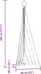 vidaXL - LED-kerstboom - 339 - LEDs - warm - wit - 182 - cm