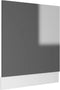 vidaXL - Vaatwasserpaneel - 59,5x3x67 - cm - spaanplaat - hoogglans - grijs
