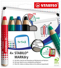STABILO - Whiteboardpotlood markdry 648/4 4st ass