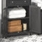SoBuy FRG238-DG - Badkamermeubel - 1 lade 2 deuren - Donkergrijs MDF 60cm
