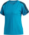 adidas 3S Mesh Slv T - Dames Shirt - Korte mouw - Active Teal - Maat XS