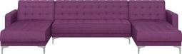 ABERDEEN - Bank U-vormig - Paars - 5 persoons - Universeel - Polyester