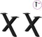 vidaXL - Salontafelpoten - 2 - st - X-vormig - 60x(30-31) - cm - staal - zwart