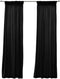 Larson - Velvet Gordijnen - 2.8m x 2.5m - Haken - Zwart
