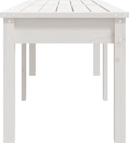 vidaXL - Tuinbank - 2-zits - 159,5x44x45 - cm - massief - grenenhout - wit