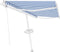 vidaXL - Luifel - vrijstaand - automatisch - 400x300 - cm - blauw - en - wit