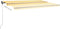 vidaXL - Luifel - handmatig - uittrekbaar - met - LED - 500x300 - cm - geel - en - wit