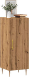 vidaXL - Dressoir - 34,5x34x90 - cm - bewerkt - hout - artisanaal - eikenkleurig