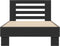 vidaXL - Bedframe - bewerkt - hout - en - metaal - zwart - 100x200 - cm