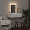 vidaXL - Wandkaptafel - met - LED-verlichting - - - Wit