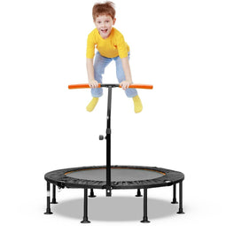 Coast Mini Trampoline - Verstelbare Handgreep 99-126cm - Tot 100kg - Ø117cm - Oranje
