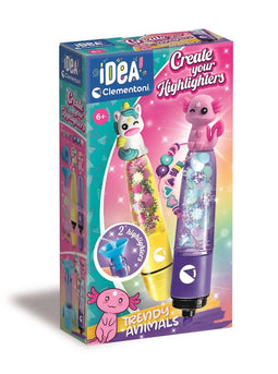 Clementoni Idea - Markeerstiften - Personaliseerbare set - Trendy Animals (2 stuks)