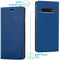 iMoshion Hoesje Geschikt voor Samsung Galaxy S10 Hoesje Met Pasjeshouder - iMoshion Slim Folio Bookcase - Donkerblauw