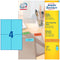 Avery ILK - Universeel etiket - 105 x 148 mm - Blauw (100 vel)