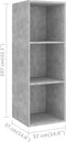 vidaXL - Tv-wandmeubel - 37x37x107 - cm - bewerkt - hout - betongrijs