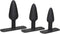 Master Series - Bum-tastic - Buttplug Trainer Set met Harnas - Zwart
