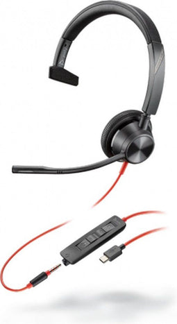 POLY Blackwire 3315 - Headset - Bedraad USB-C - On-Ear - Zwart