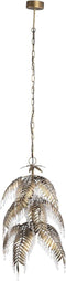 PTMD Zaldis Ronde Hanglamp Palm Bladeren - H178 x Ø55 cm - Metaal - Goud