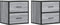 vidaXL - Nachtkastjes - 2st - wandgemonteerd - 40x31x39,5cm - grijs - sonoma - eiken