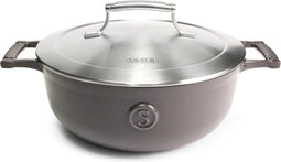 Saveur Selects Hapjespan - Gietijzer - Ø25 cm - PFAS-vrij - Inductie - Grijs