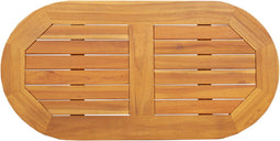 vidaXL - Tafelblad - 80x40x2,2 - cm - Ovaal - Massief - Acaciahout