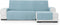 Hoes voor chaise longue met korte armleuning rechts Eysa MONTBLANC Turkoois 100 x 110 x 290 cm