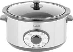 LUND Slowcooker - 280W - 4,5L - Timerfunctie