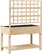 vidaXL - Tuinbak - met - Trellis - en - Plank - 115x59x152 - cm - Massief - Hout - Vuren