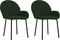 vidaXL - Eetkamerstoelen - 2 - st - fluweel - donkergroen